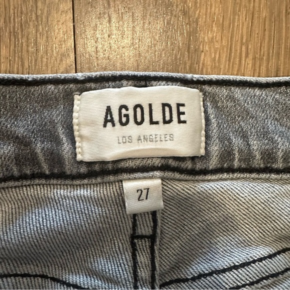 Agolde Straight Leg Denim Jeans Grey Wash Size 27 - Picture 8 of 8